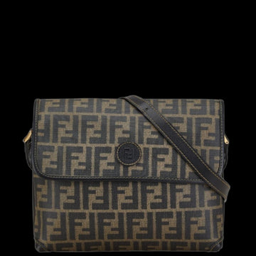 Brown Canvas Fendi Shoulder Bag