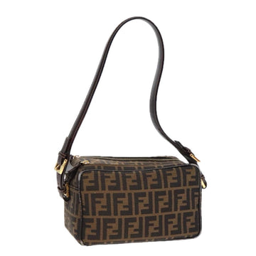 Brown Canvas Fendi Shoulder Bag