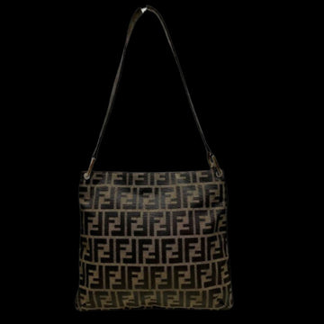 Brown Canvas Fendi Shoulder Bag