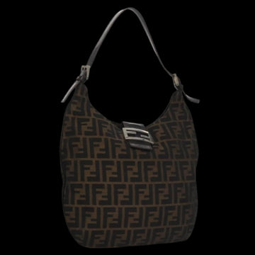 Brown Canvas Fendi Shoulder Bag