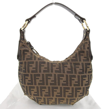 Brown Canvas Fendi Shoulder Bag