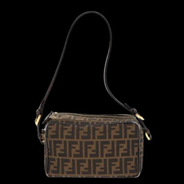 Brown Canvas Fendi Shoulder Bag