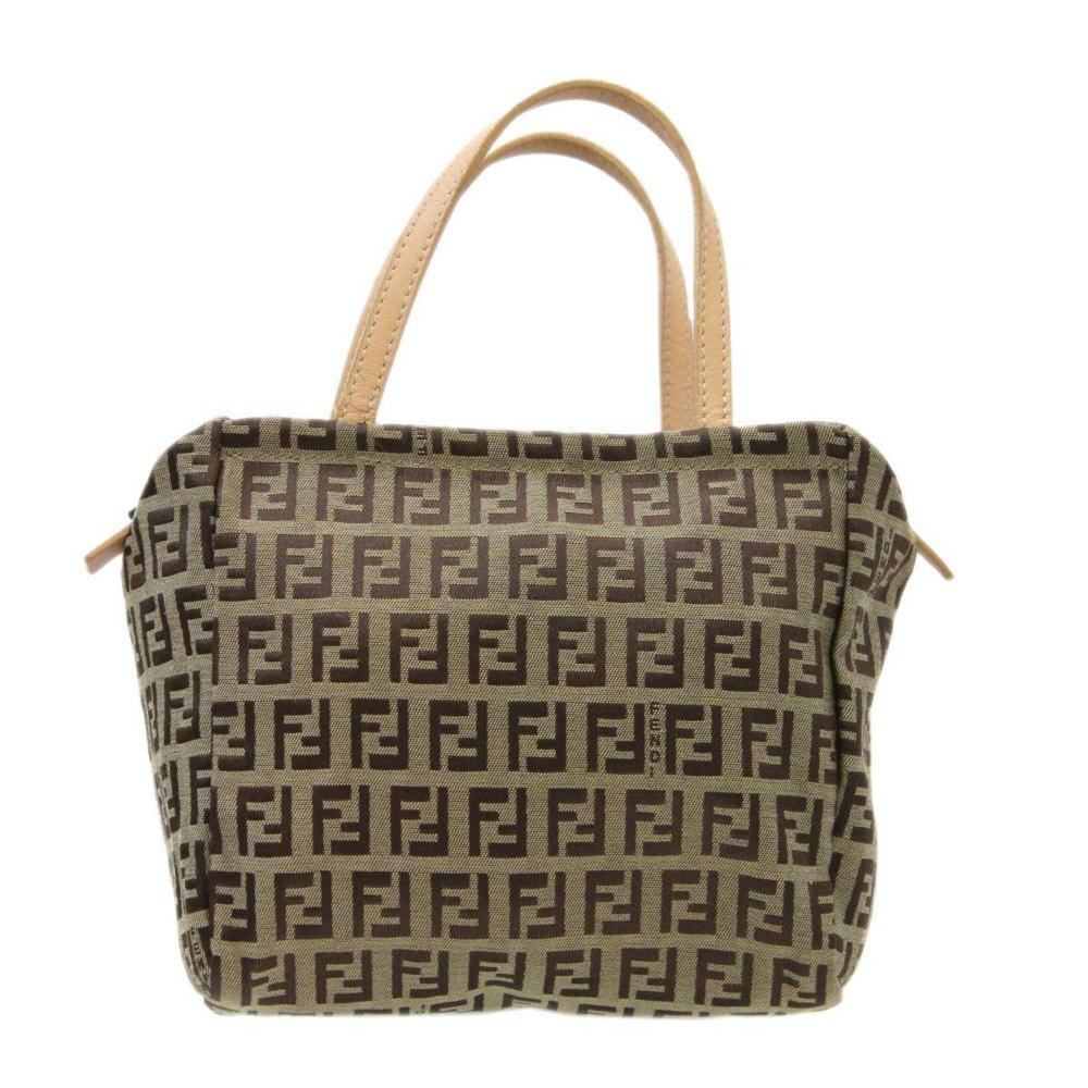 Brown Canvas Fendi Shoulder Bag
