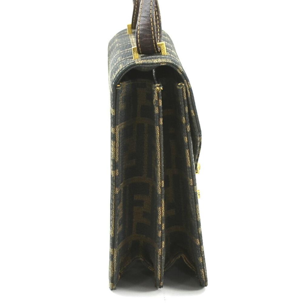 Brown Canvas Fendi Shoulder Bag