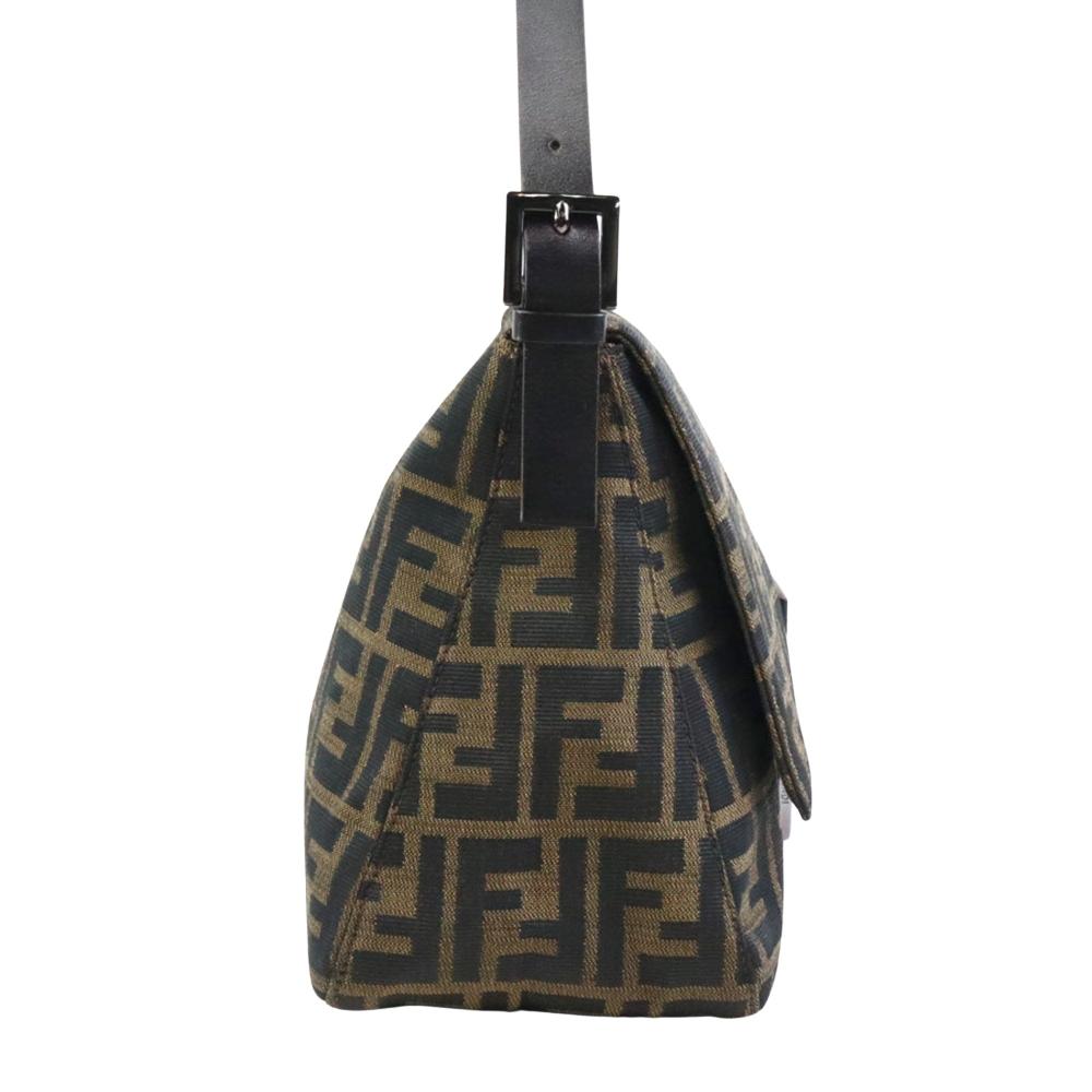 Brown Canvas Fendi Shoulder Bag