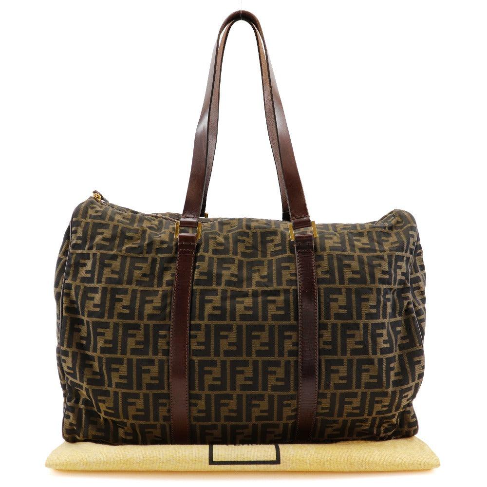 Brown Canvas Fendi Shoulder Bag