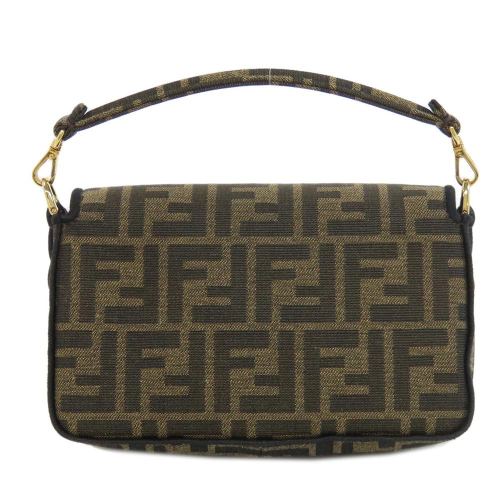 Brown Canvas Fendi Shoulder Bag