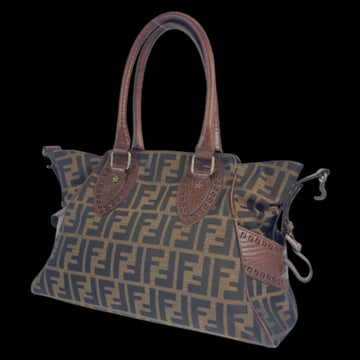 Brown Canvas Fendi Tote