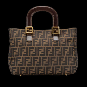 Brown Canvas Fendi Tote