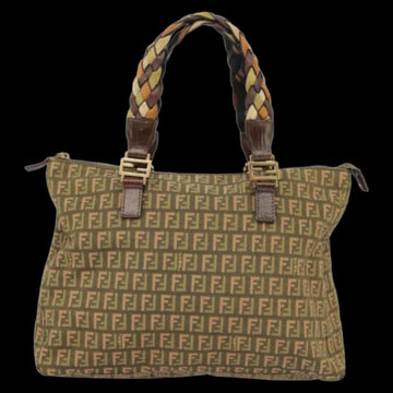 Brown Canvas Fendi Tote