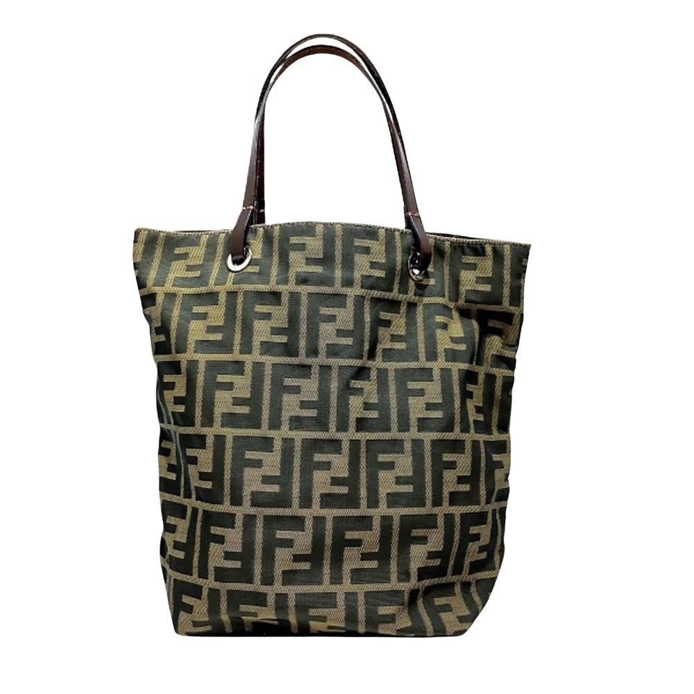 Brown Canvas Fendi Tote