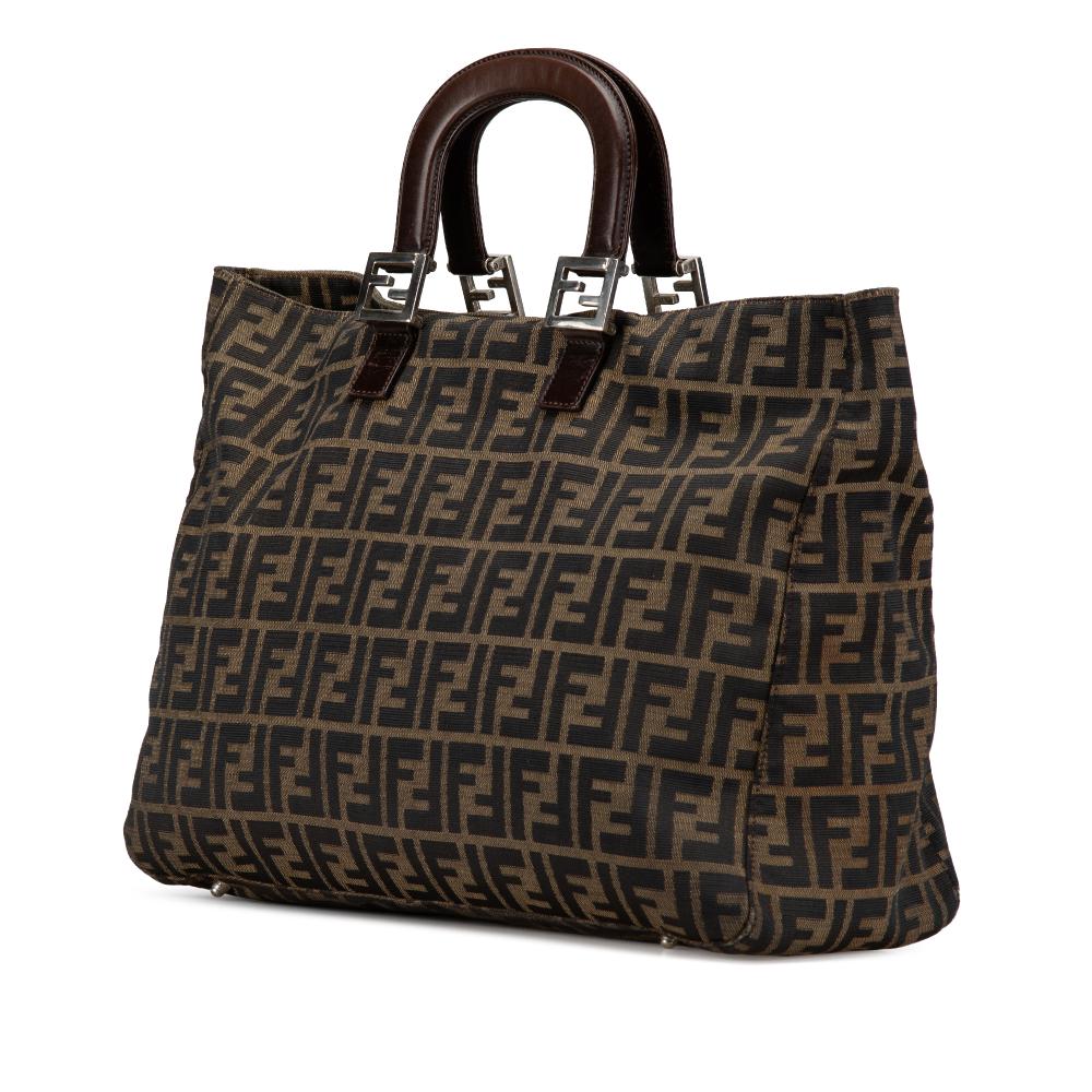 Brown Canvas Fendi Tote