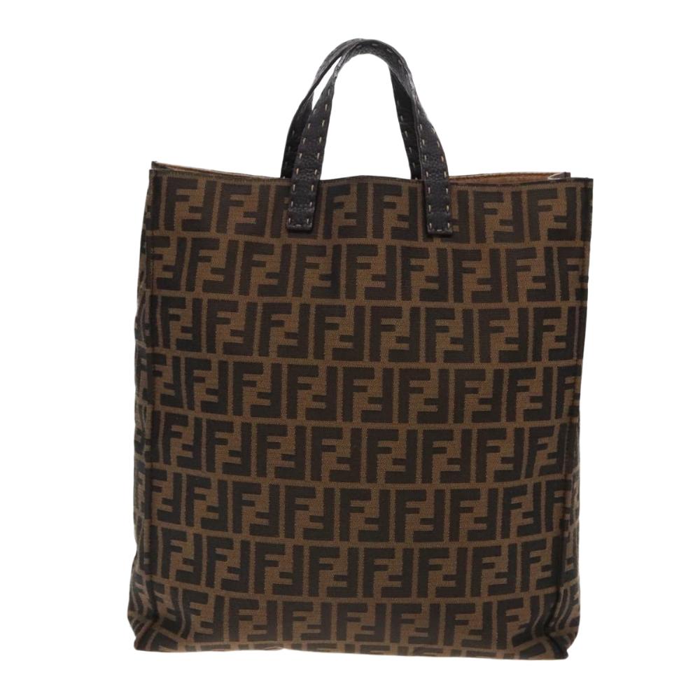 Brown Canvas Fendi Tote