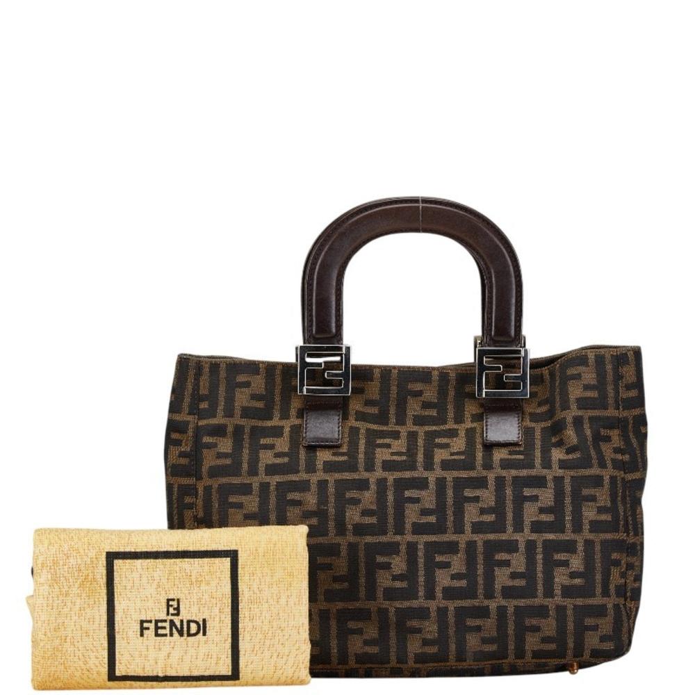 Brown Canvas Fendi Tote