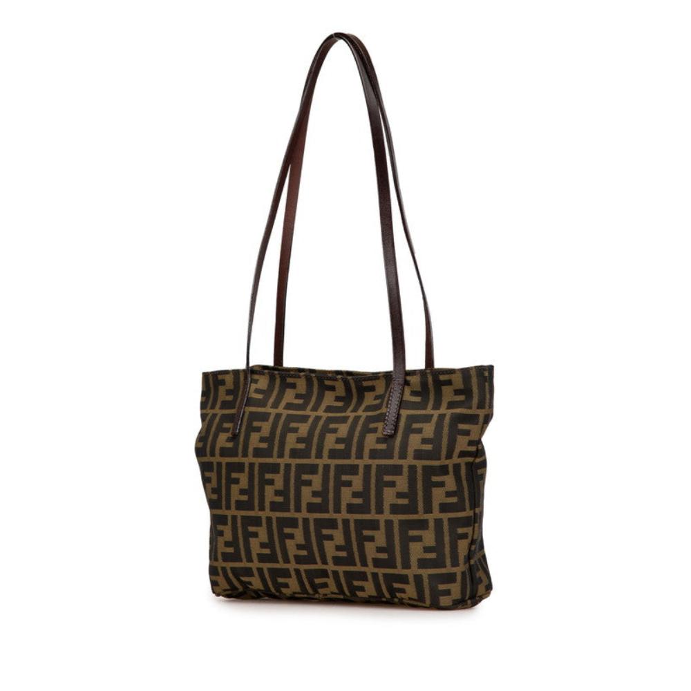 Brown Canvas Fendi Tote