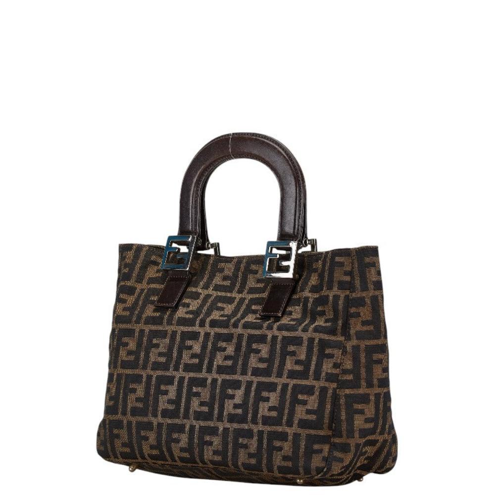 Brown Canvas Fendi Tote