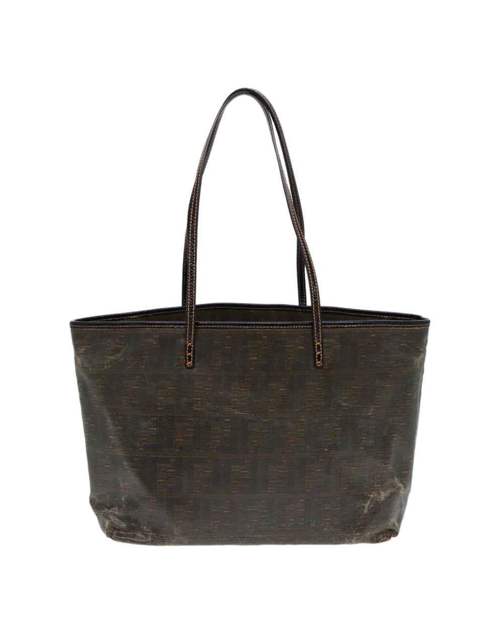 Brown Canvas Fendi Tote