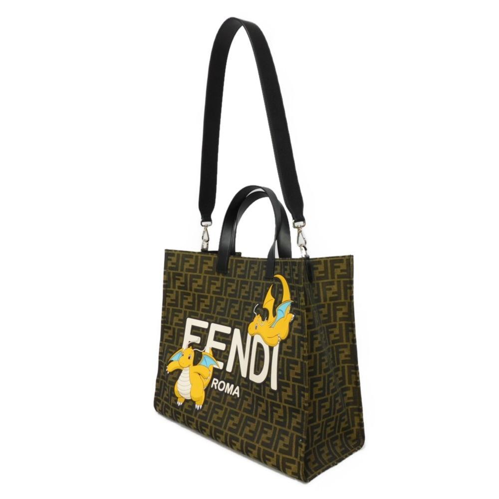 Brown Canvas Fendi Tote