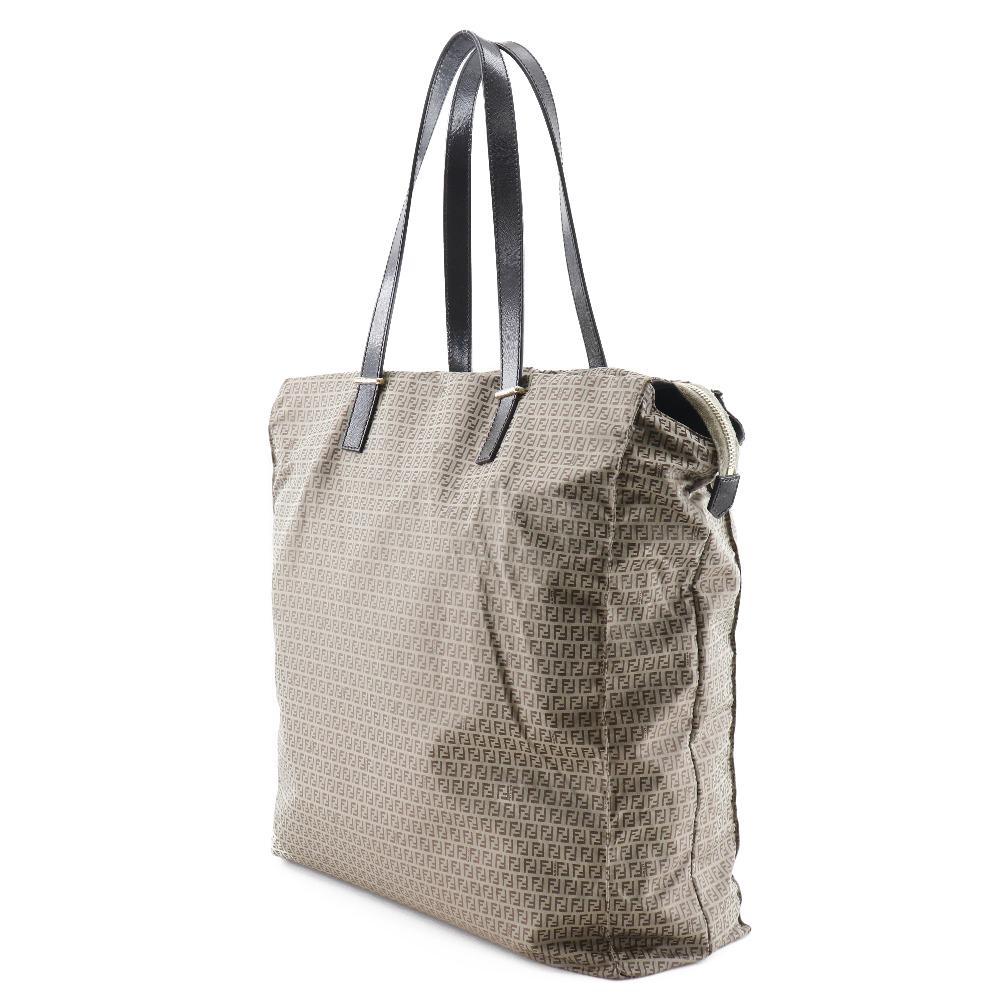 Brown Canvas Fendi Tote