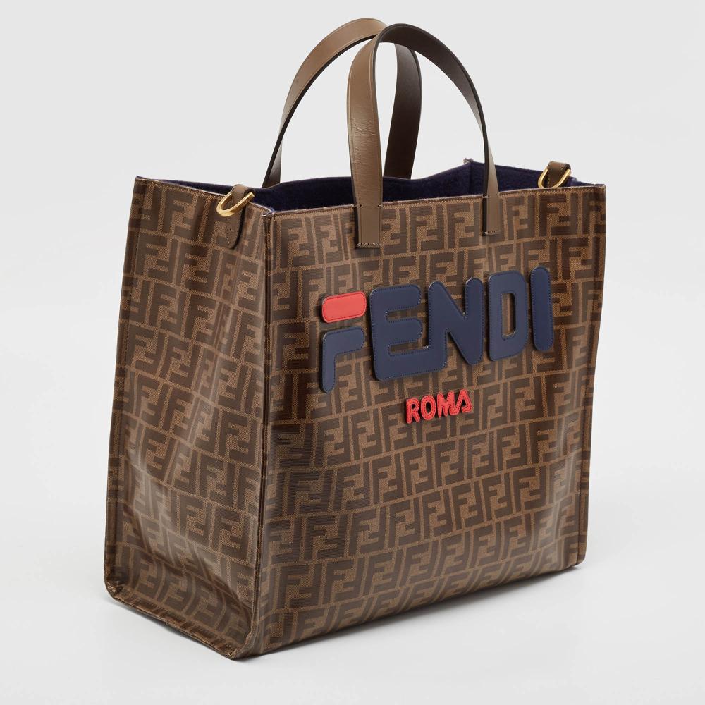 Brown Canvas Fendi Tote