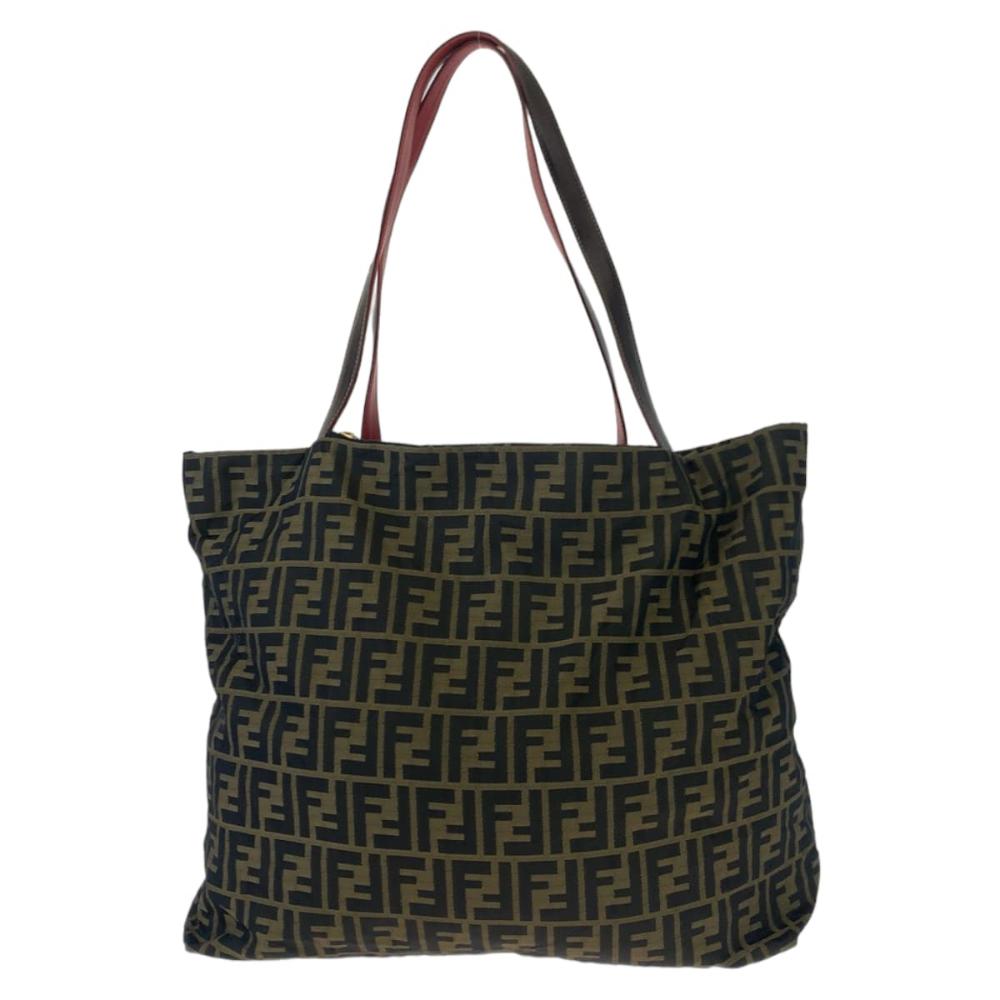 Brown Canvas Fendi Tote