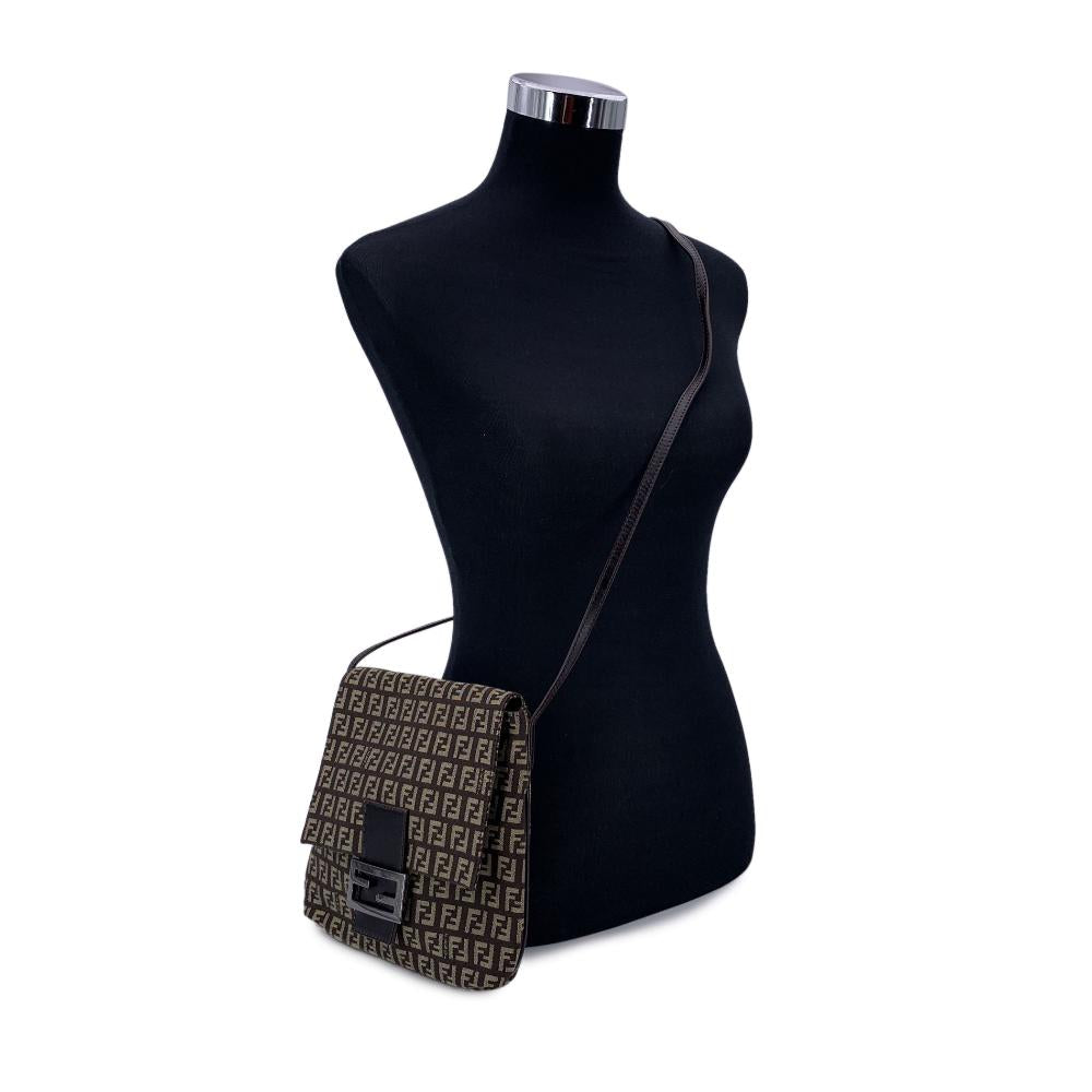 Brown Cotton Fendi Crossbody Bag