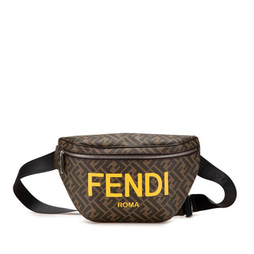 Brown Fabric Fendi Belt Bag