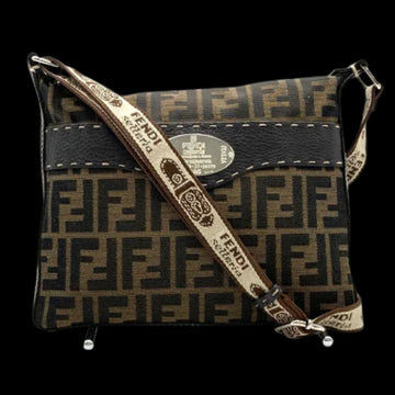 Brown Fabric Fendi Crossbody Bag