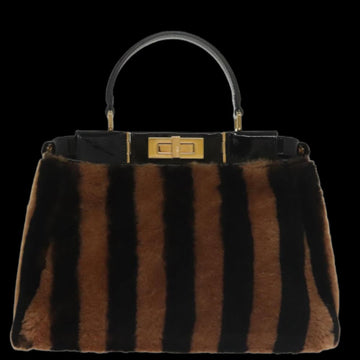 Brown Fabric Fendi Peekaboo