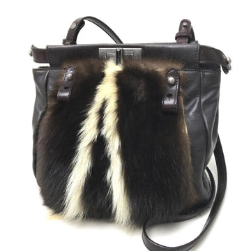 Brown Fur Fendi Peekaboo