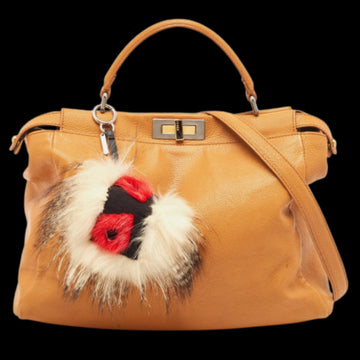 Brown Leather Fendi Peekaboo