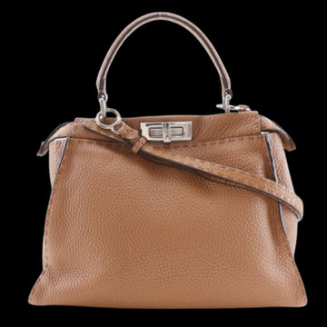 Brown Leather Fendi Peekaboo