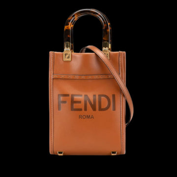 Brown Leather Fendi Shopper