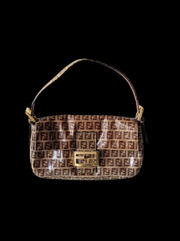 Brown Leather Fendi Baguette