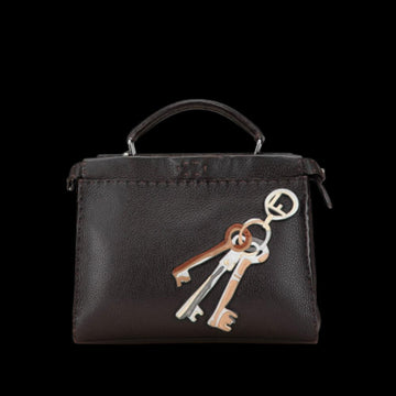 Brown Leather Fendi Peekaboo