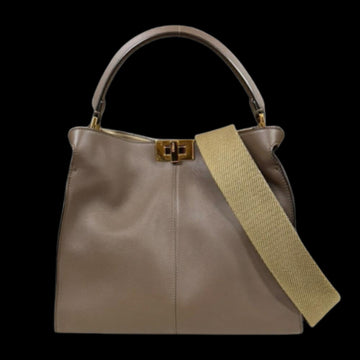 Brown Leather Fendi Peekaboo