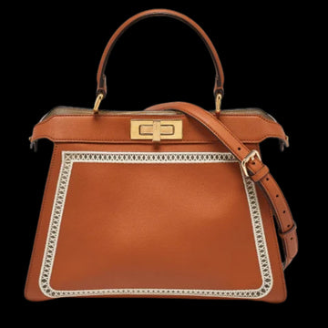 Brown Leather Fendi Peekaboo