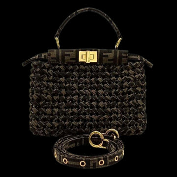 Brown Leather Fendi Peekaboo