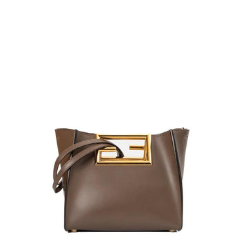 Brown Leather Fendi Shoulder Bag