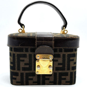 Brown Leather Fendi Vanity Bag
