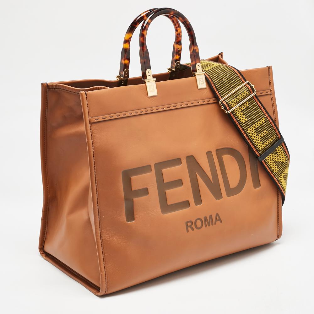 Brown Leather Fendi Tote