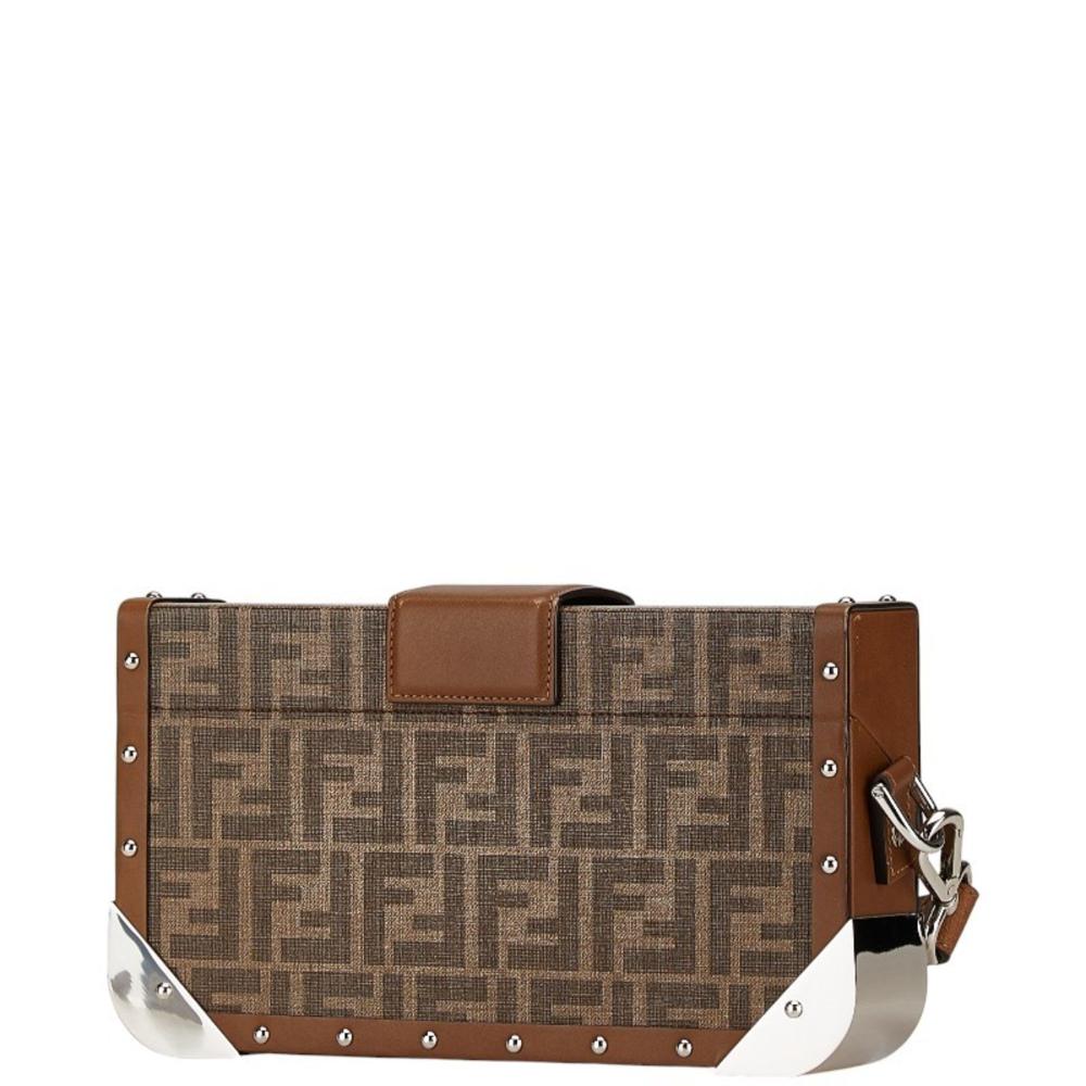 Brown Leather Fendi Shoulder Bag