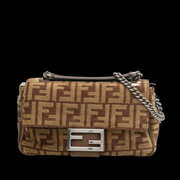 Brown Wool Fendi Baguette
