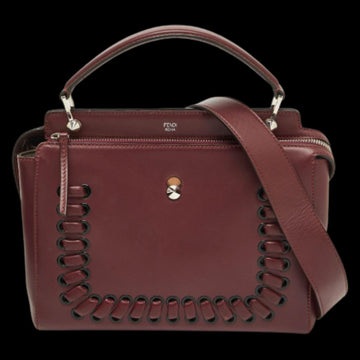 Burgundy Leather Fendi Handbag