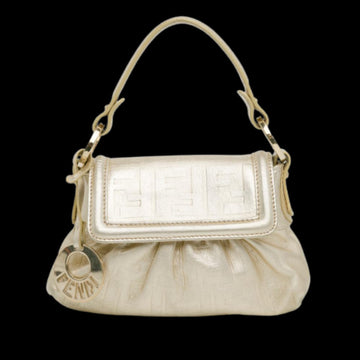 Gold Leather Fendi Handbag