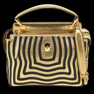Gold Leather Fendi Handbag