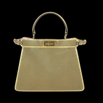 Gold Leather Fendi Handbag