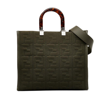 Green Canvas Fendi Handbag