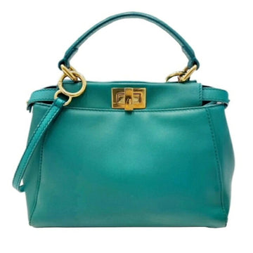 Green Leather Fendi Peekaboo