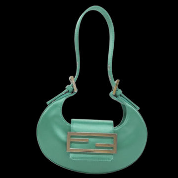 Green Leather Fendi Shoulder Bag